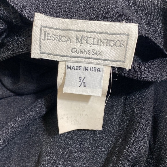 Jessica McClintock by Gunnie Sack black formal dress size 9/10 - Picture 4 of 8